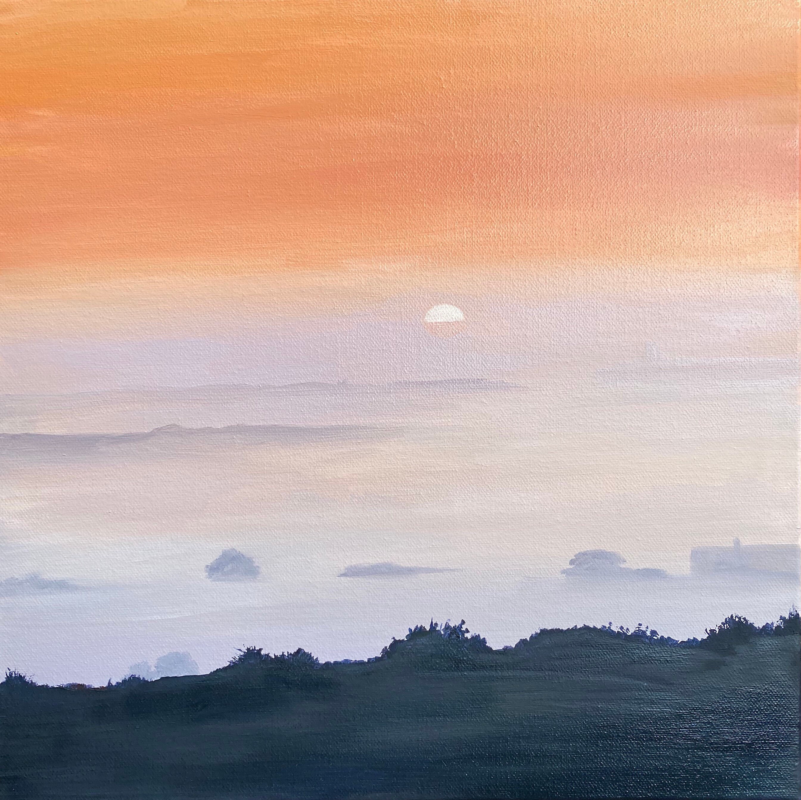 Dawn Rising, Sunrise Painting, Giclee Print, Dorset Landscape Etsy UK