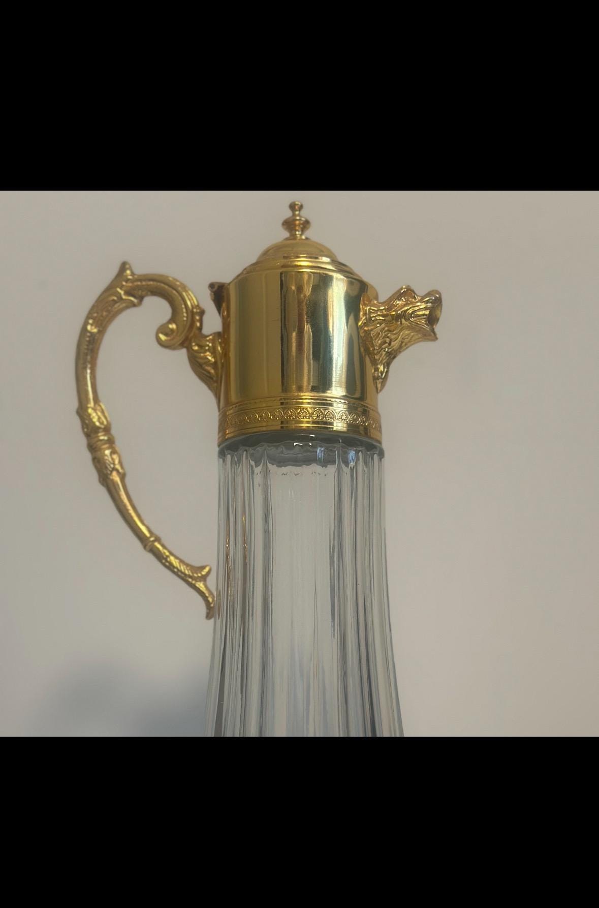 Vintage Italian Crystal Claret Pitcher