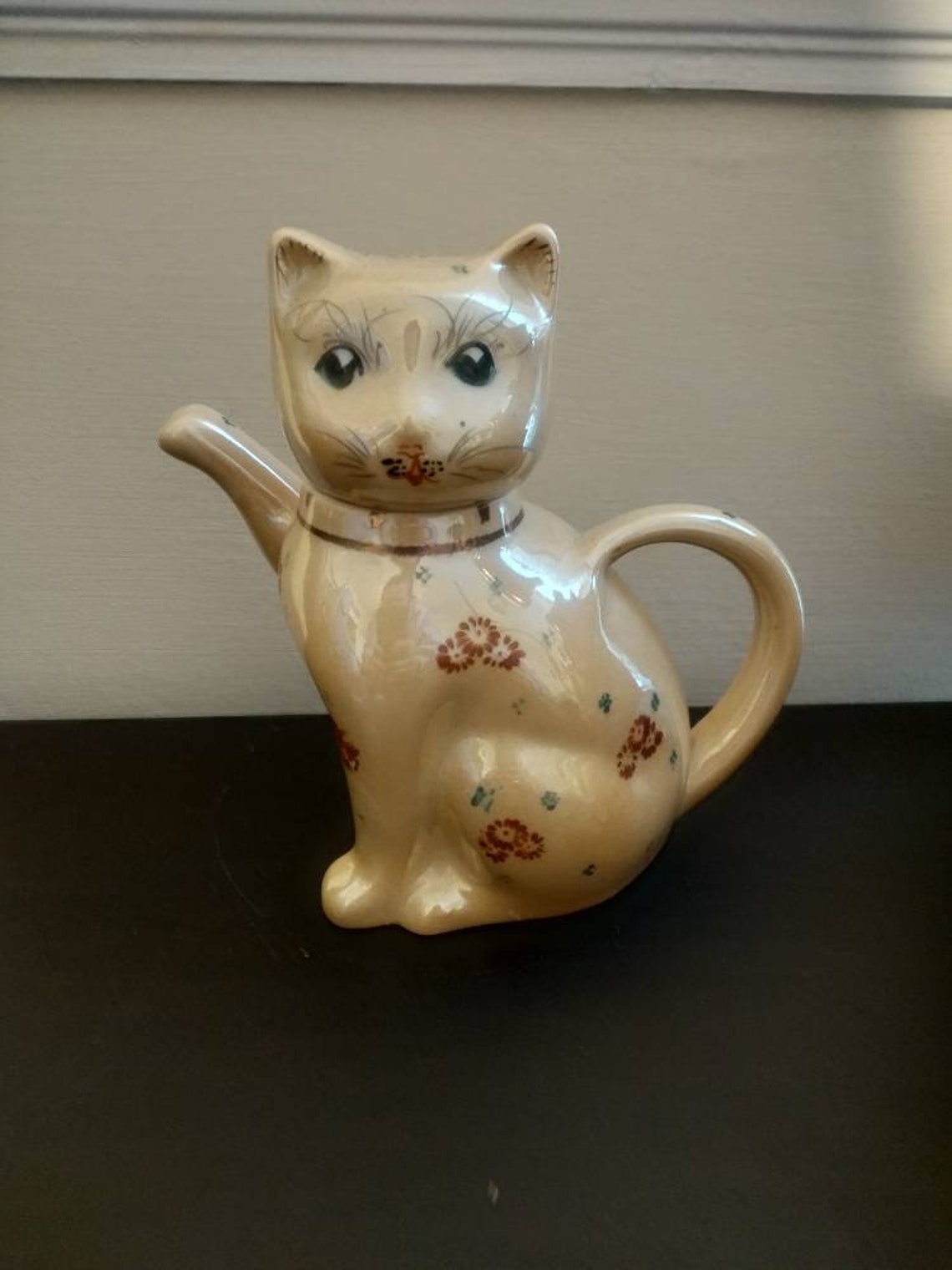 Vintage Cat Teapot. Chinese Lucky Cat. Kitch Kitten Etsy UK