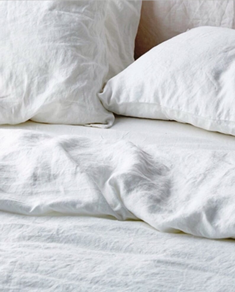 Flax bedding Quality bedroom QUEEN Soft Flax Linen New listing at BGD. Discontinued Line Flax Sheets White Linen Sheet Set