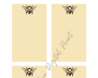 Jotter Cards Thank you's , Bumble bee thank you for your purchase, thank you notes for sellers, printable thank you note, Digital thank you