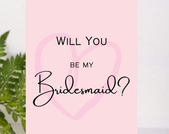 Will you be my Bridesmaid, Maid of Honor card, Flower girl Bridal Bundle Digital card set, printable card, Bridal cards Digital print card