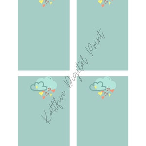 Jotter Cards Thank you&#39;s , Clouds Cartoon thank you for your purchase, thank you notes for sellers, printable thank you , Digital thank you