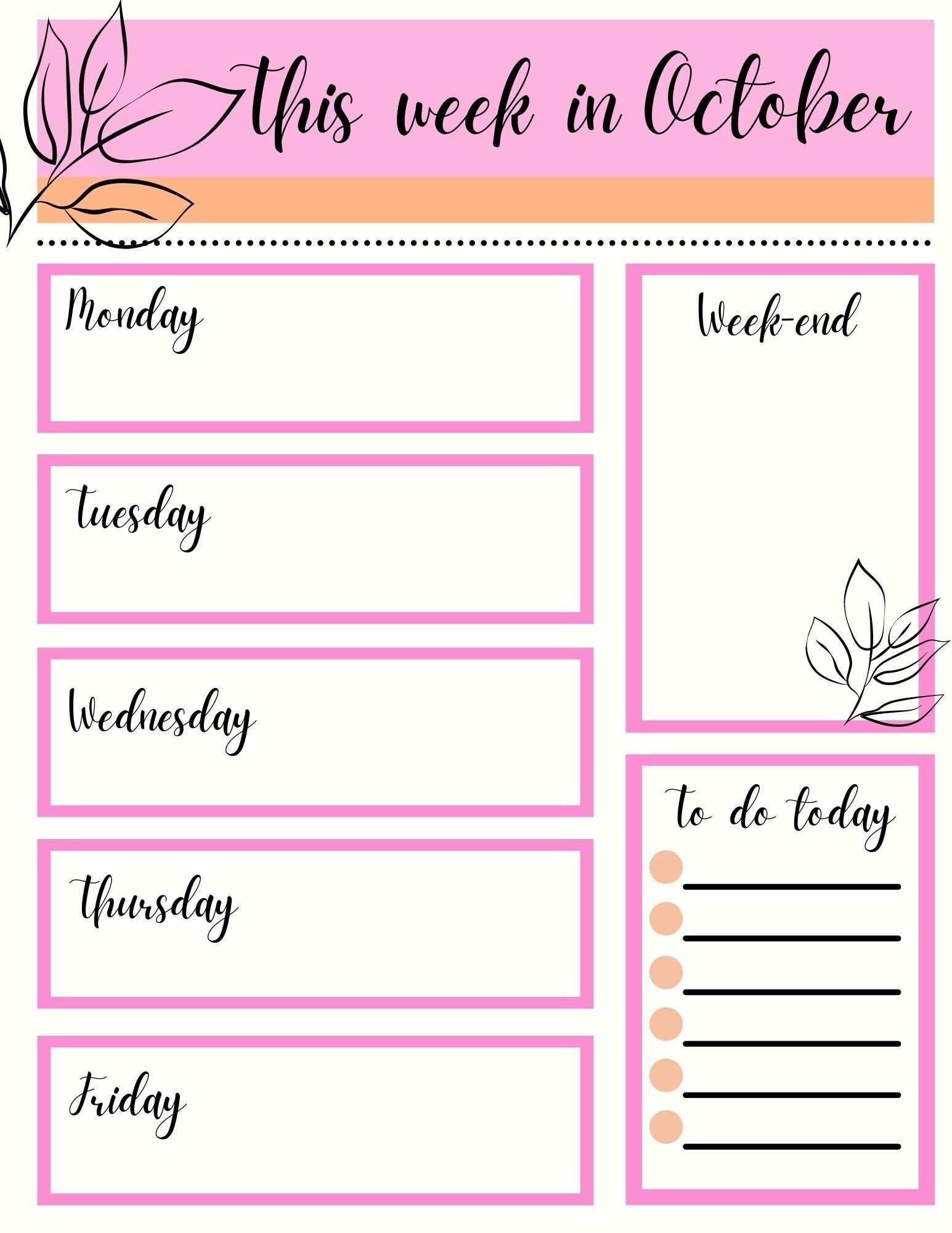 october-weekly-planner-page-pretty-simple-leaf-themed-planner-design-colorful-design-digital-download-pdf-etsy