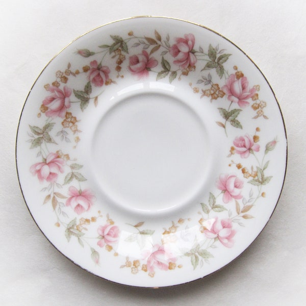 Royal Albert Bone China porcelain saucer. Rose Chintz series. Vintage ware. Made in England.