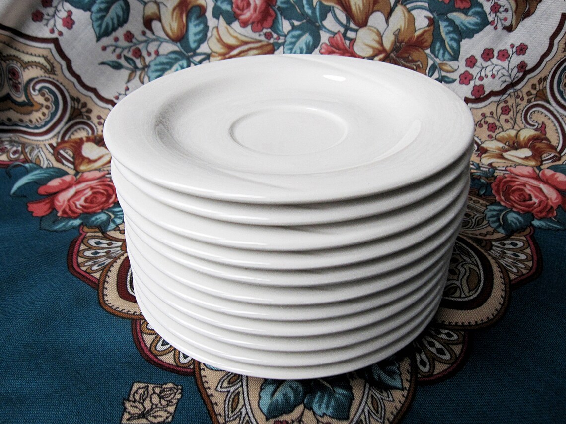Seltmann Weiden Bavaria Porcelain Saucers Set of 11 Spare White Plates
