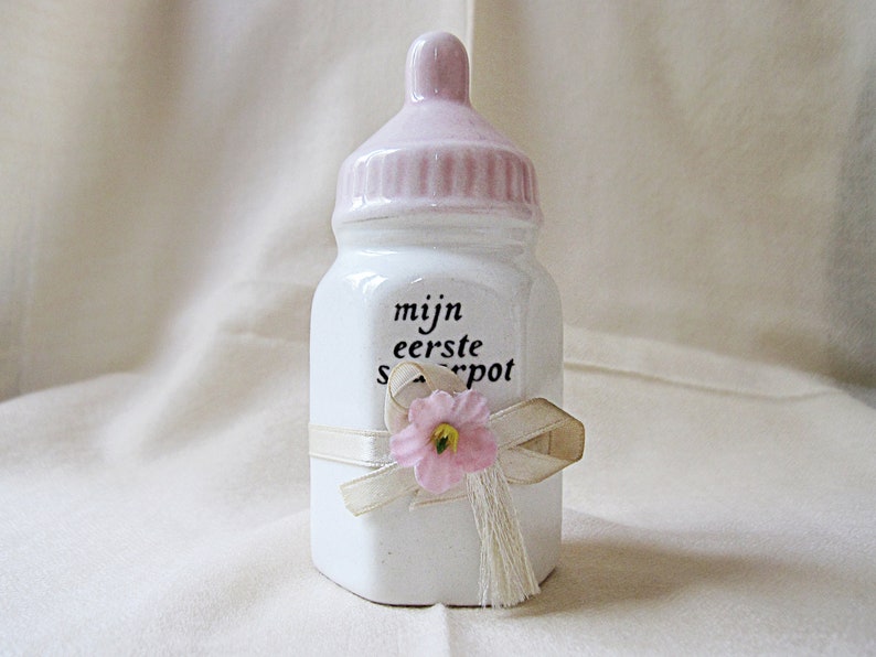 Vintage Baby Bottle Moneybox With Lettering mijn Eerste Etsy UK