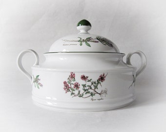 Seltmann Weiden Bavaria Renate Flora porcelain soup tureen with botanical illustrations. Vintage ware. Made in Germany.
