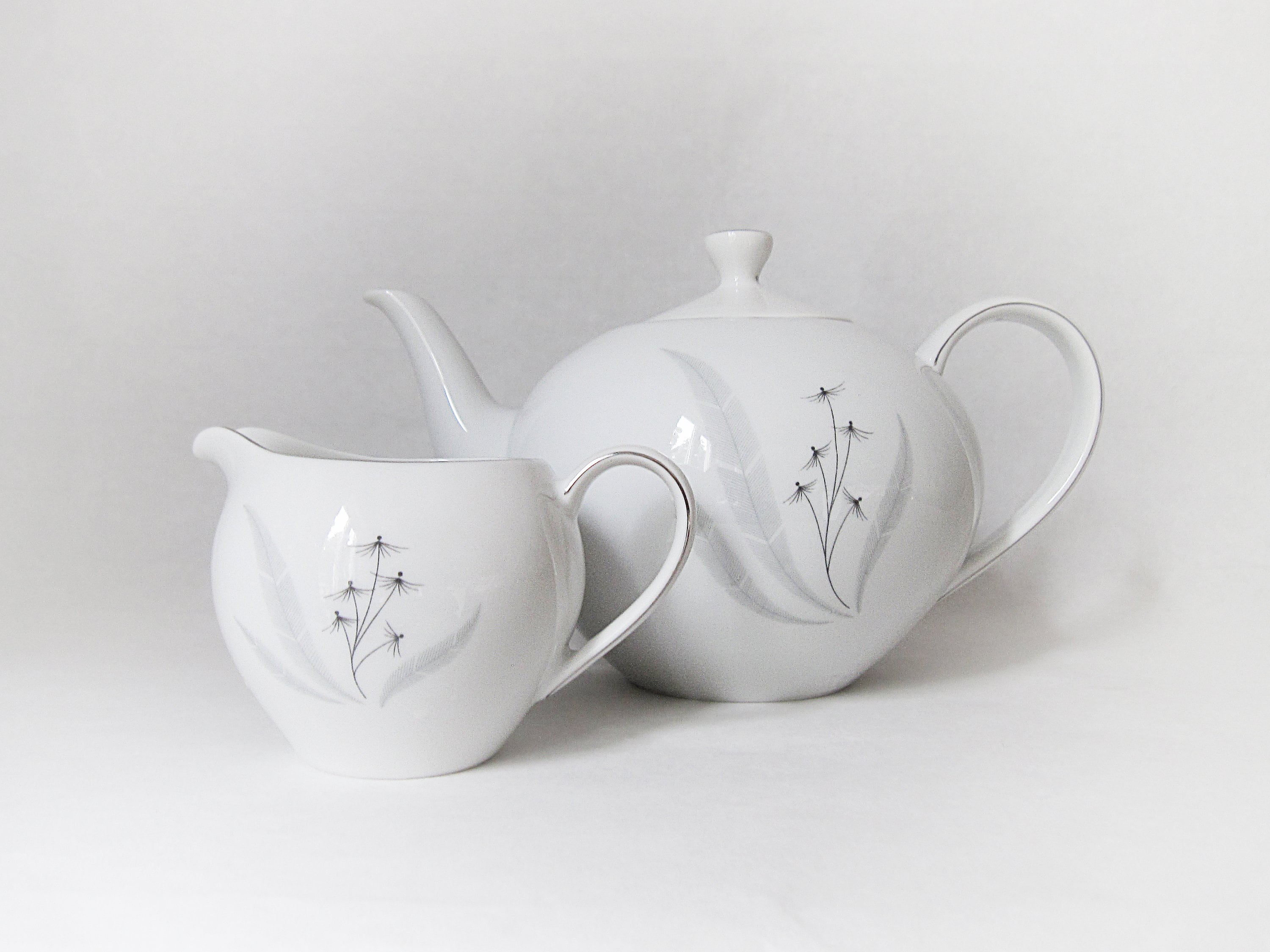 Arzberg Porcelain Tea Set. Dandelions and Silver Luster. Etsy