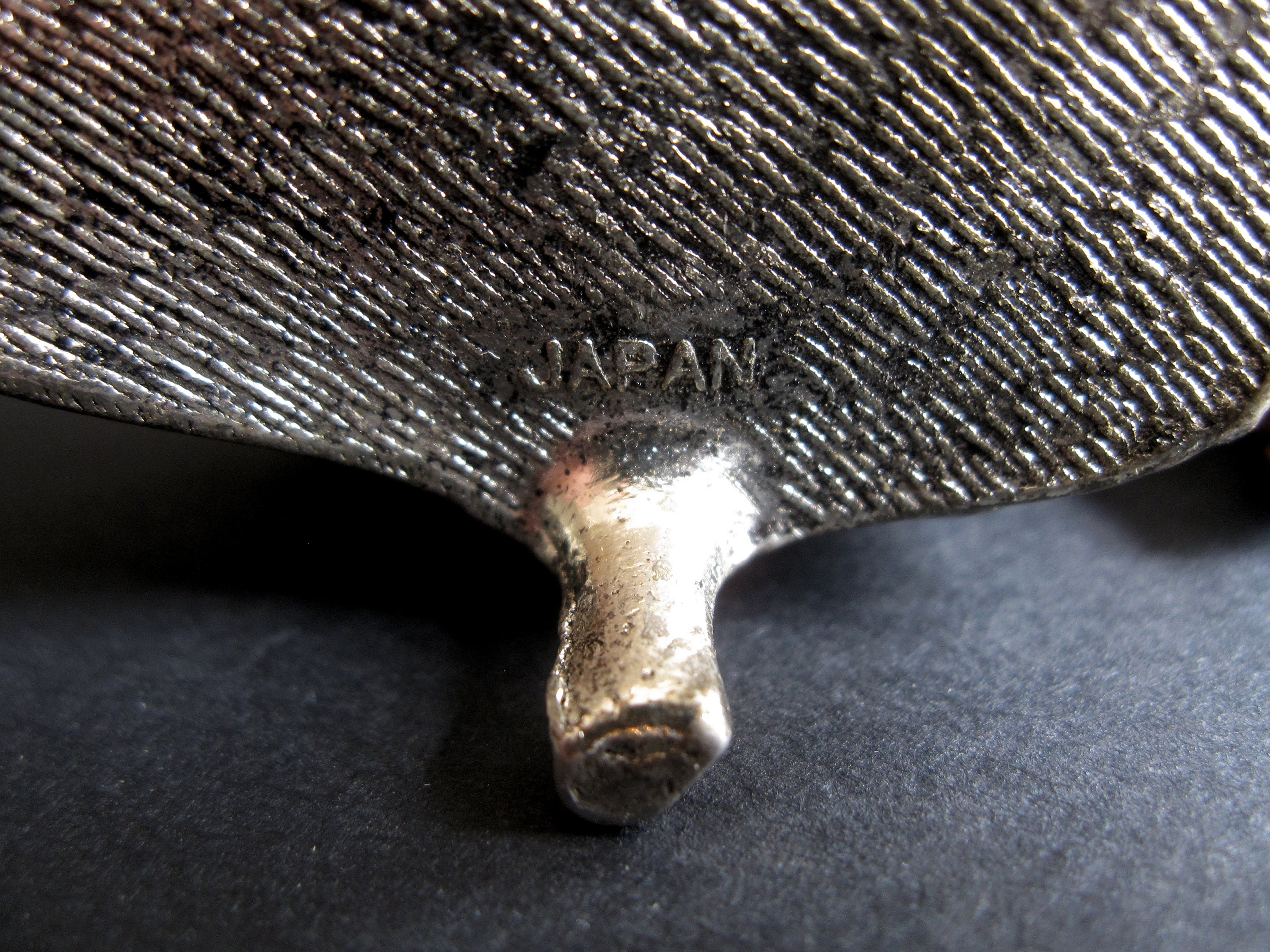 Pat.p Japan Old Silver Tone Raised Relief Jewelry Box With Cherubs