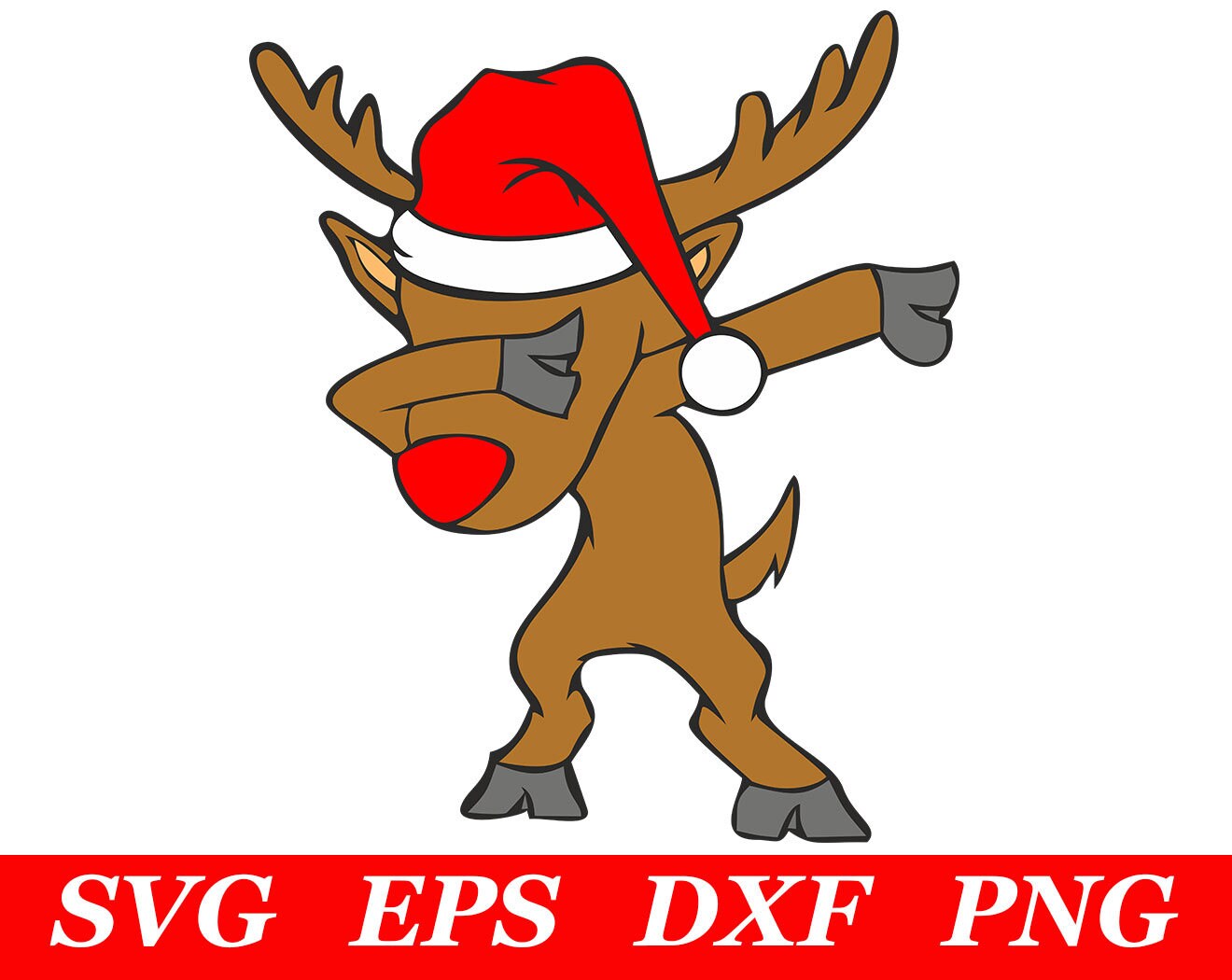Download Dabbing Reindeer SVG Dab Rudolph SVG Red Nosed Reindeer SVG | Etsy