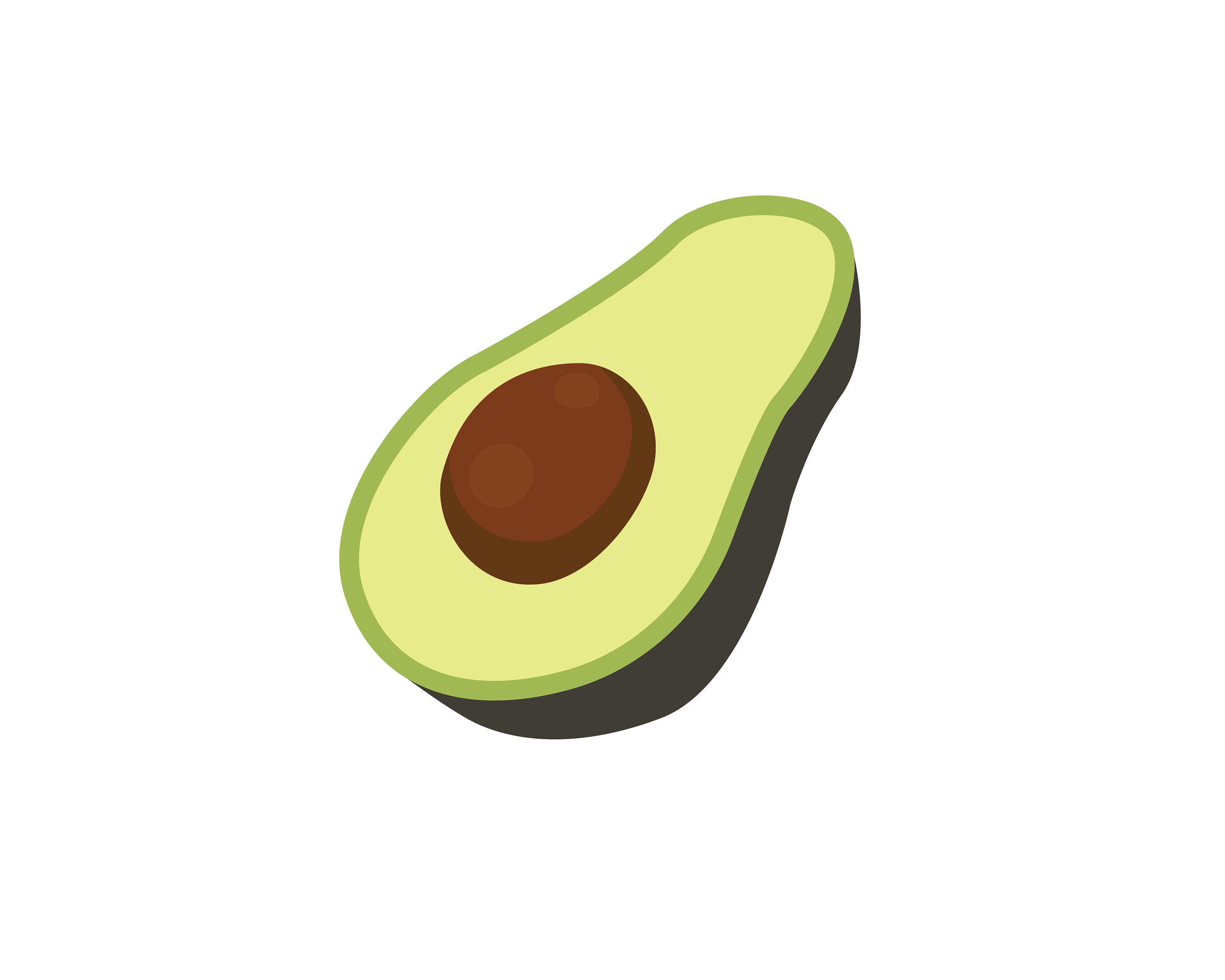 Vector Avocado Emoji Design Svg Jpg Png Eps Etsy