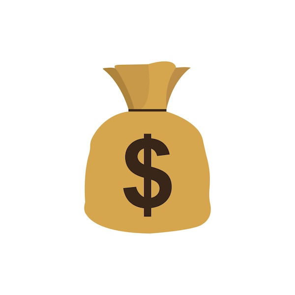 Money bag emoji design - svg, jpg, png, eps