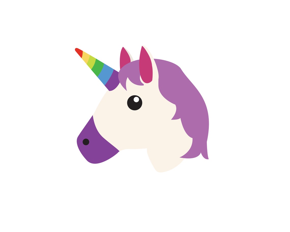 Vector Unicorn Emoji Design Svg Jpg Png Eps Etsy