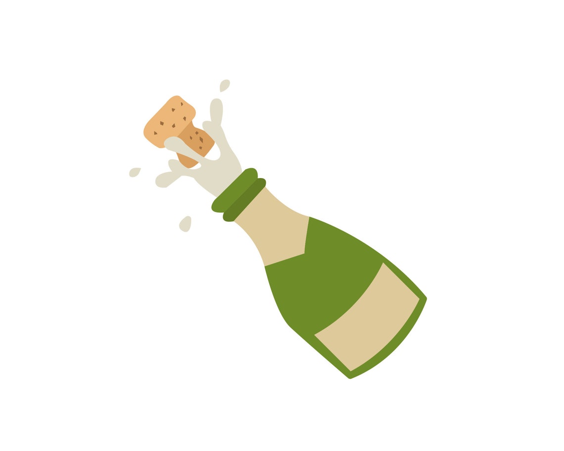 Vector Champagne Emoji Design Svg Jpg Png Eps Etsy