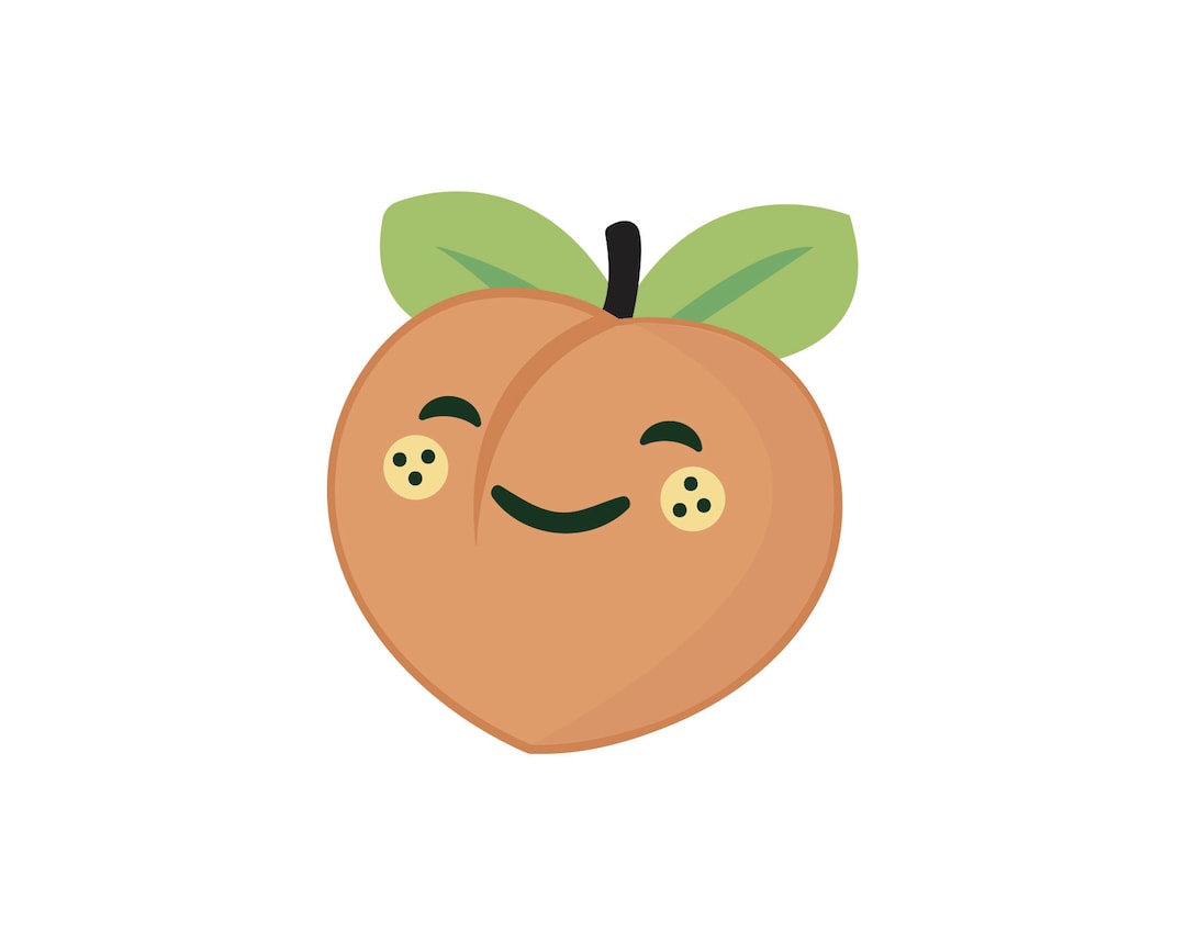 Vektor Pfirsich Emoji Design svg jpg png eps - Etsy.de