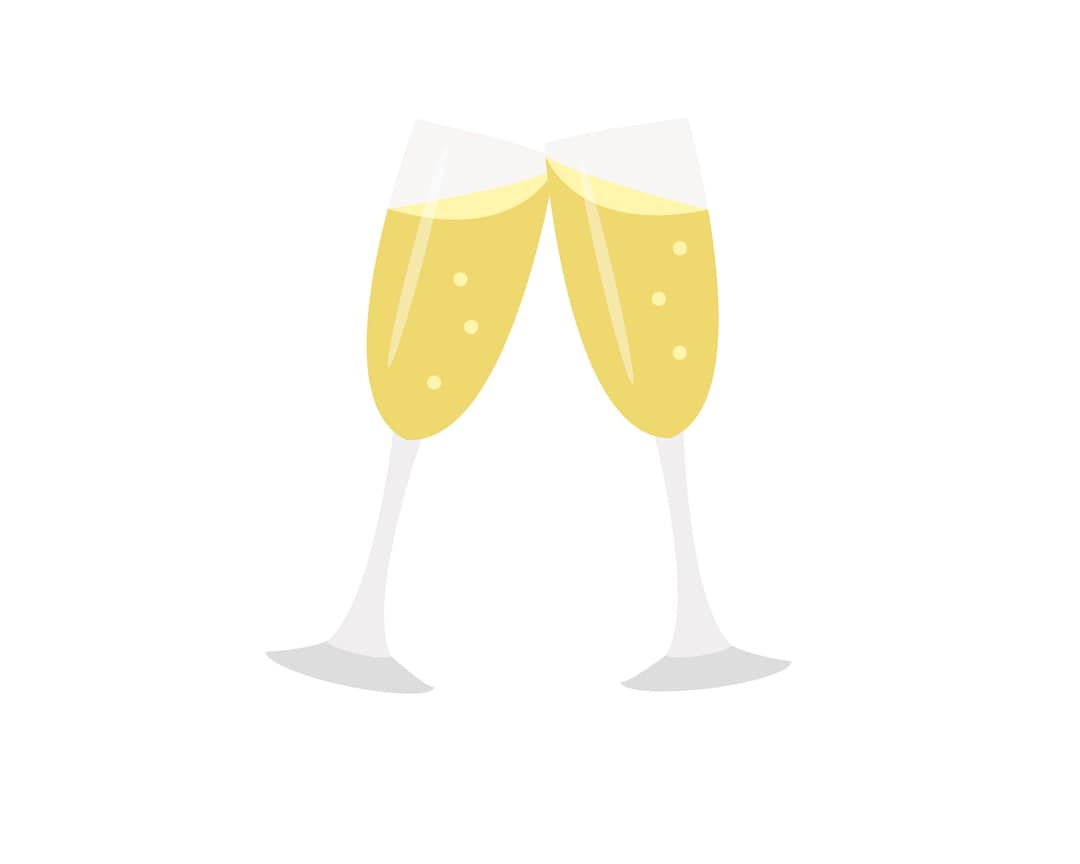 Vector Champagne Glasses Emoji Design Svg Jpg (Download Now) Etsy
