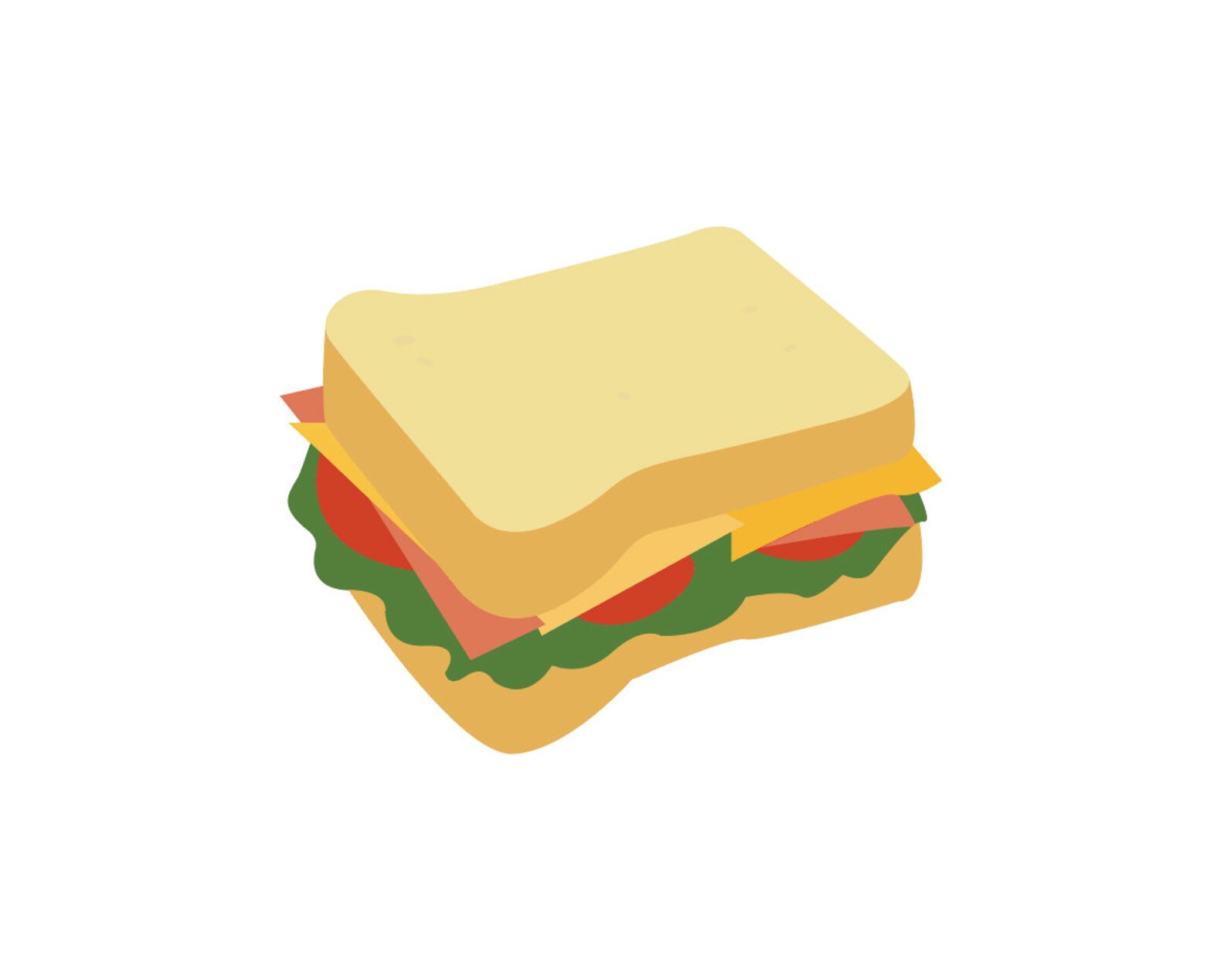 Vector Sandwich Emoji Design Svg Jpg Png Eps Etsy