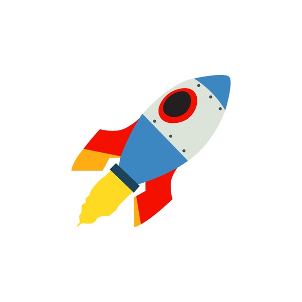 Vector Rocket emoji design - svg, jpg, png, eps