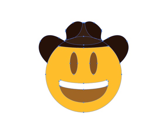 Vector Cowboy Face Emoji Design Svg Jpg Png Eps 