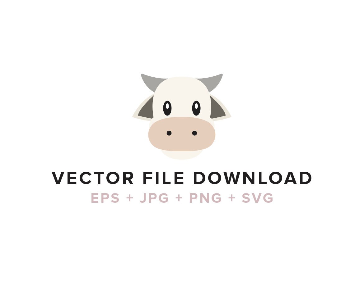 Vector Cow Emoji Design Svg Jpg Png Eps Etsy Ireland