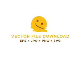 Vector Melting Face Emoji Design Svg Jpg Png Eps 