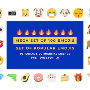 Mega set of popular emojis - png | svg | pdf | ai