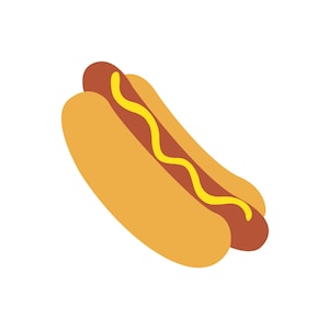 Vector Hot Dog emoji design - svg, jpg, png, eps - illustration drawing clipart