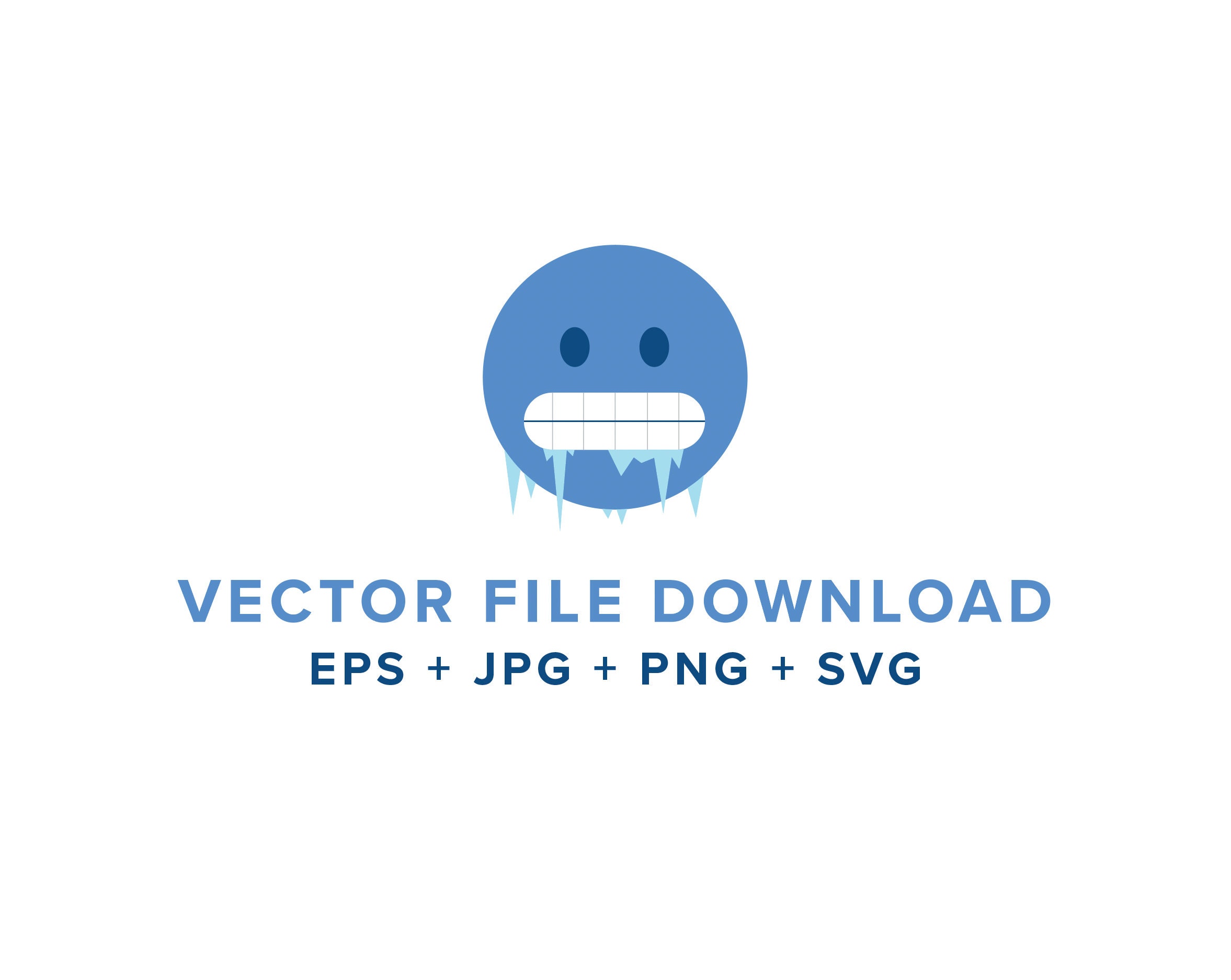 Vector Frozen Face Emoji Design Svg Jpg Png Eps -  Hong Kong