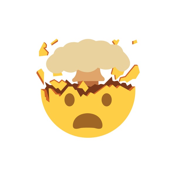 Vector Mind Blown face emoji design - svg, jpg, png, eps