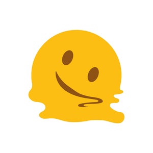 Vector Melting face emoji design - svg, jpg, png, eps - illustration drawing clipart