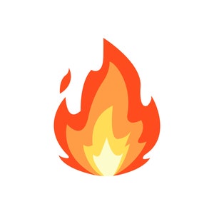 Allumé feu flamme Emoji vecteur - eps, png, jpg, svg - illustration dessin clipart