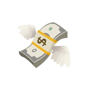Flying Money emoji design - svg, jpg, png, eps - illustration drawing clipart