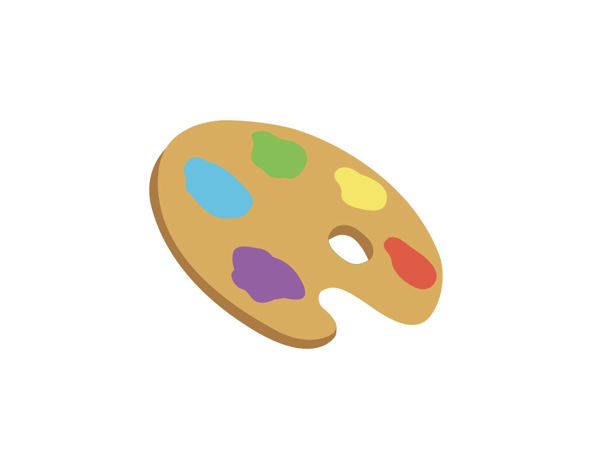 Vector Artist Palette Emoji Design Svg Jpg Png Eps Etsy Finland