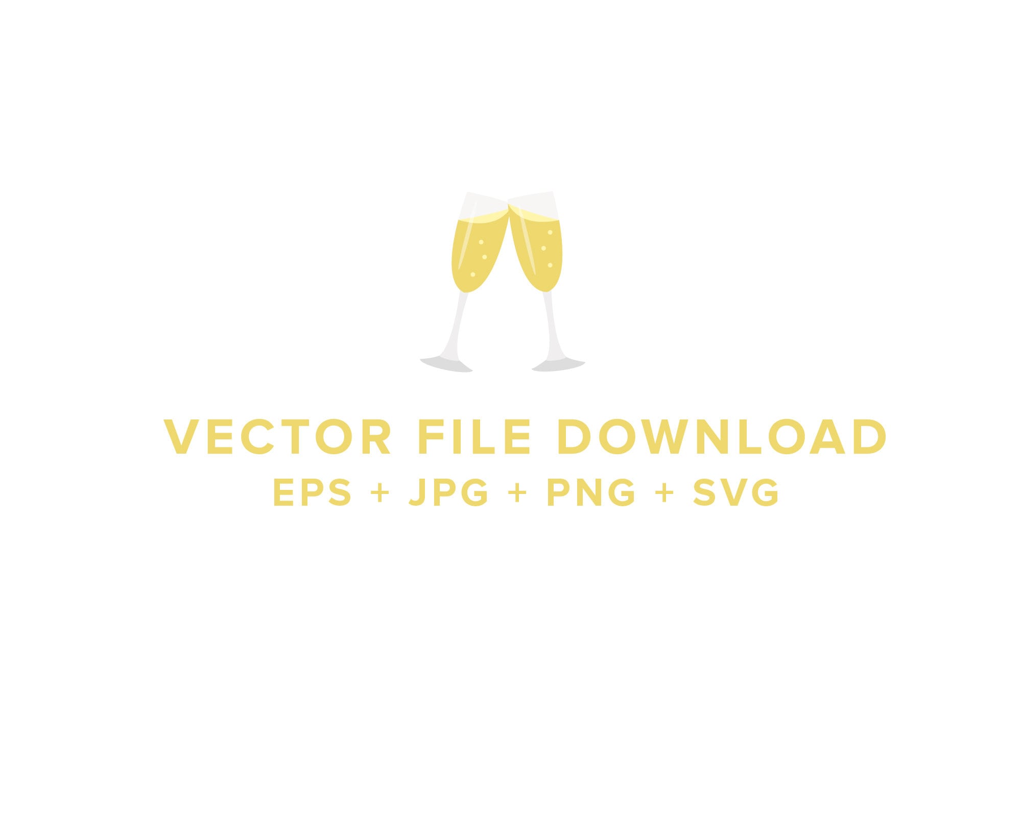 Vector Champagne Glasses Emoji Design Svg Jpg Png Eps Etsy