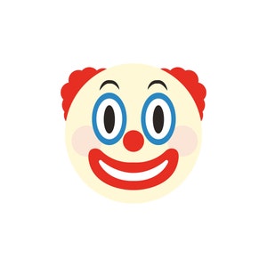 Vector Clown emoji design - svg, jpg, png, eps - illustration drawing clipart