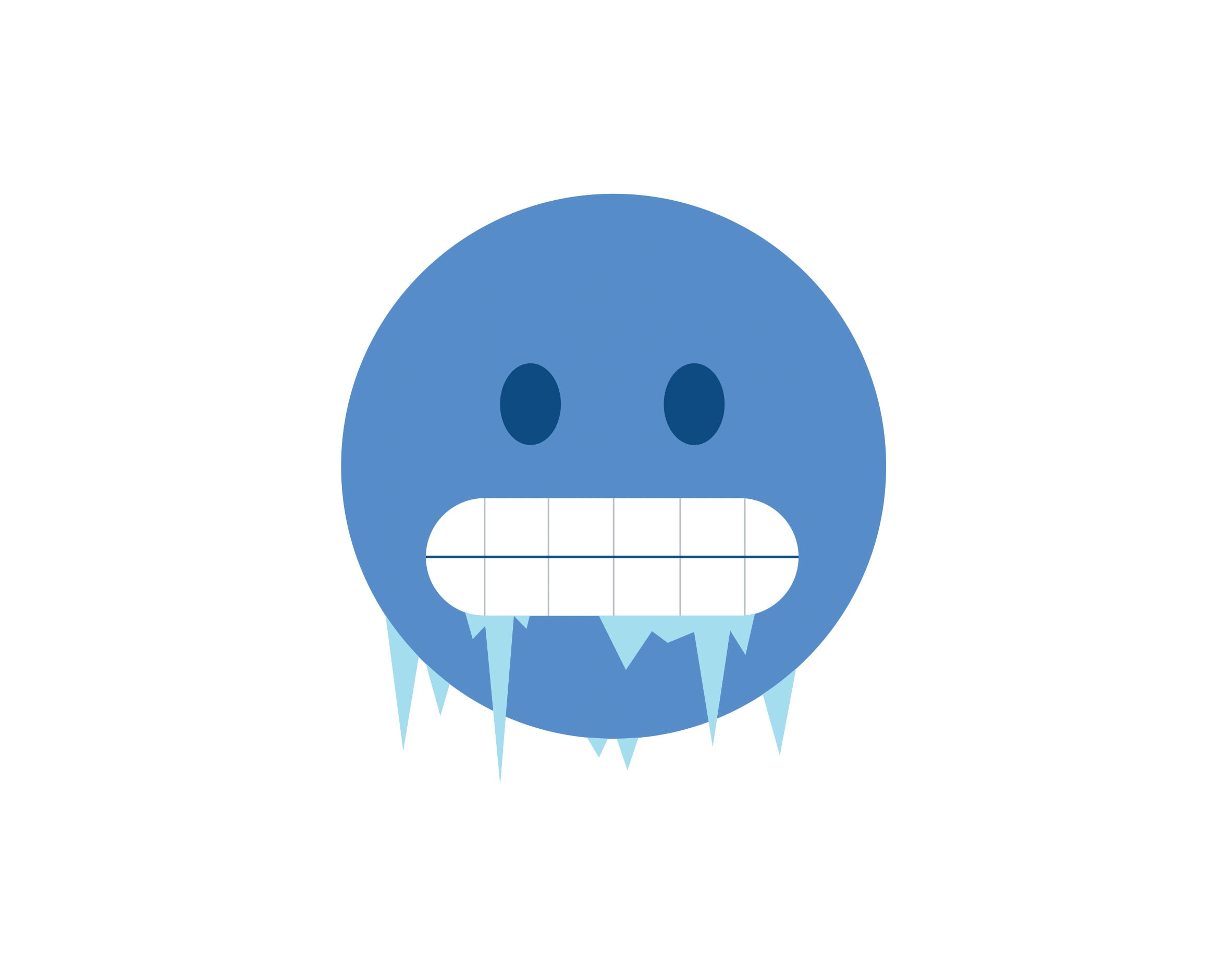 Vector Frozen Face Emoji Design Svg Jpg Png Eps (Instant Download) 