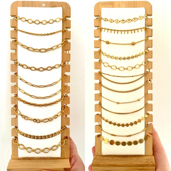 Bracelet fin en acier inoxydable doré - bracelet gourmette plaqué or - bracelet femme plaqué or - bracelet minimaliste - bracelet chaîne or