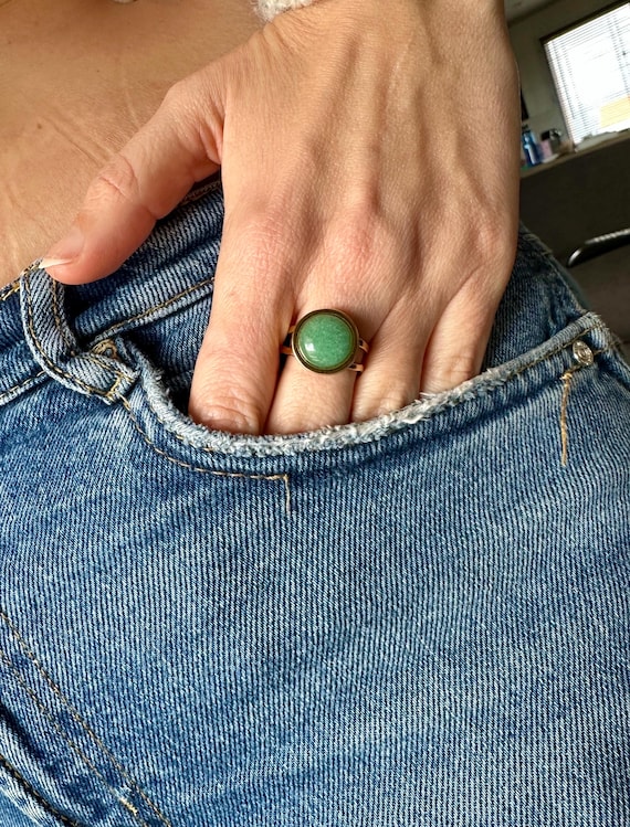 Bague Épingle Fermée Réglable - Cristaux Sur Acier Inoxydable Argenté - Neuf Avec étiquettes