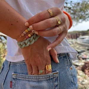 Pulsera con letra de paz - Pulsera para papá - Pulsera de amor - Pulsera con letra de palabra - Pulsera con letra personalizada - Pulsera de vida - Pulsera de mejor amigo - Pulsera de esperanza
