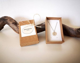 Personalized silver necklace - silver letter necklace - personalized silver letter necklace - thin stainless steel necklace - monogram necklace