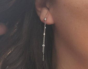 Silver dangling earrings - Silver wire earrings - Silver wire earrings - Silver wire earrings