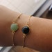Chaîne Perlée Pierre Naturelle Acier Inoxydable 1 Mètre - Matériaux Bracelets Colliers Bijoux DIY (Gold-Mix, Perles 4x3mm)