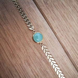 Coffret Bracelet En Agates Naturelles Beiges - Pierres Semi-précieuses - Neuf Avec étiquettes