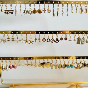 gold plated earrings - single single earring - single earring - gold plated hoop earrings - gold earrings - single hoop earring