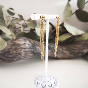 Boucles d'oreilles pendantes or boucles d'oreilles filaires plaqué or boucles d'oreilles fils or boucles d'oreilles filantes or image 5