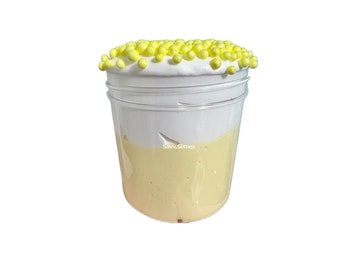BANANA PIE Butter Slime | 6oz | SCENTED! + Soft & Thick | Yellow Foam Beads | By SavvSlimes