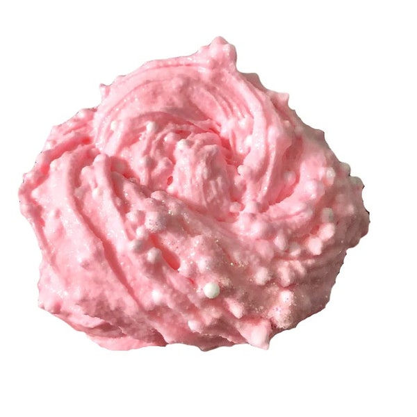 6oz COTTON CANDY Cloud Creme Slime + Floam Beads *SCENTED* Smells Yummy! | Customize Pink Purple Blue Yellow + Glitter |