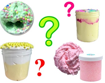 Mystery Slime *SCENTED* | 6oz Jar | Surprise! | Crunchy Butter Cloud Thick Glossy Fluffy | Gift | Handcrafted in USA