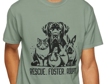 Rescue Foster Adopt Pets Shirt, Rescue Dog Shirt, Rescue Cat Shirt, Rescue Rabbit Shirt, Rescue Pets Shirt, Guinea Pig Shirt, Budgie Shirt